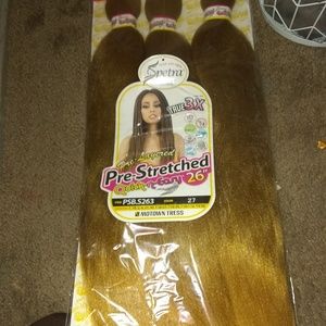 Pre-stretched soft blonde braiding hair